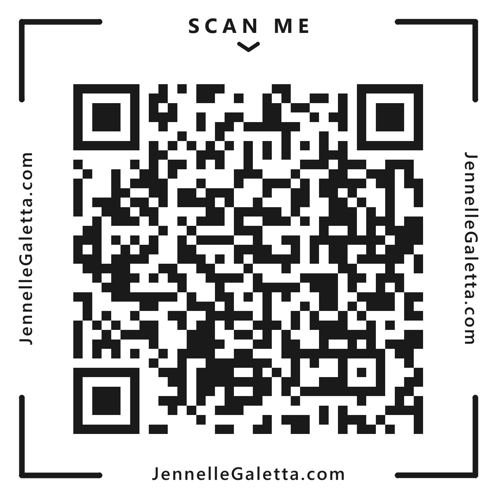 Scan to open the calculators at JennelleGaletta.com